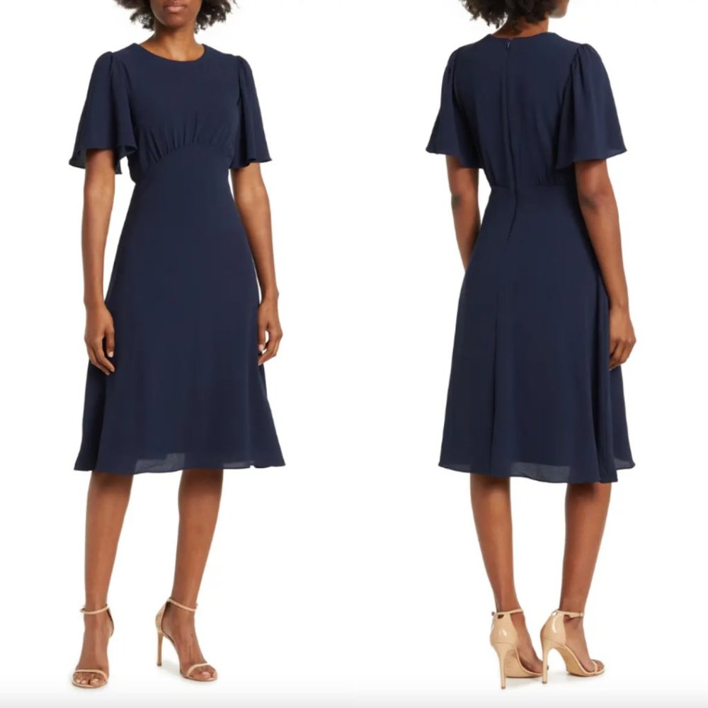 Nordstrom Julia Jordan Flutter Sleeve Midi Dress … - image 1